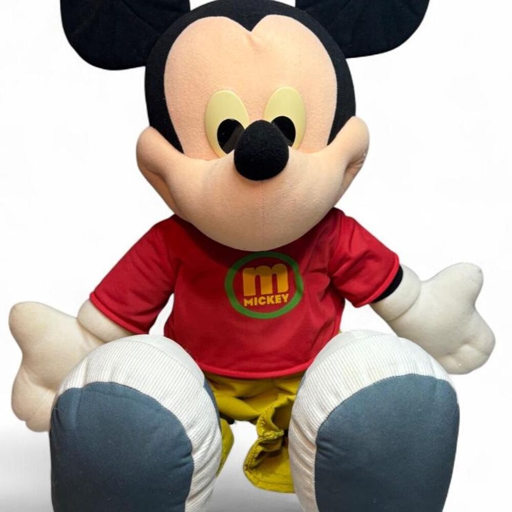 Vintage 2000 Disney Mickey Mouse Jumbo Plush Fisher-Price Mattel Stuffed Animal
